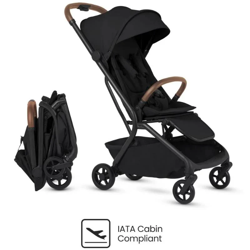 Silver Cross Nia Compact Travel Stroller & Bassinet Bundle, Onyx - Image 9