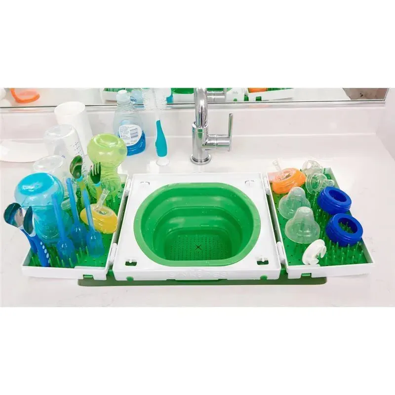SinkBoss Portable Drying Rack, GreenWhite - Image 3