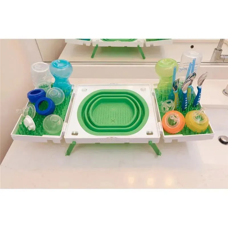 SinkBoss Portable Drying Rack, GreenWhite - Image 4