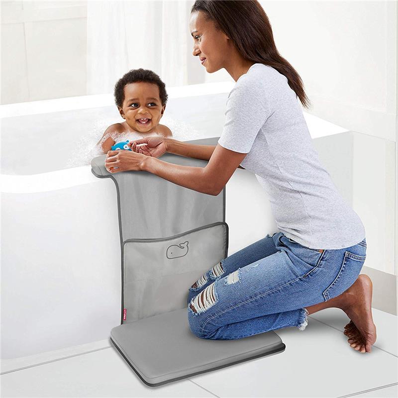 Skip Hop Baby Bath Moby All-In-One Elbow Saver & Kneeler, Grey - Image 5