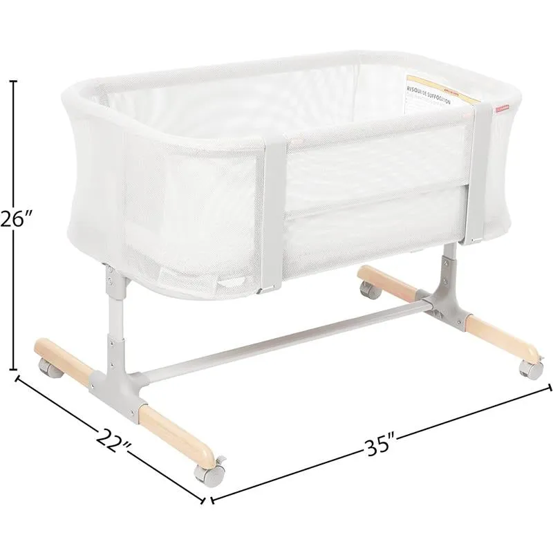 Skip Hop - Baby Bassinet, Cozy Up 2-in-1 Bedside Sleeper & Bassinet, Grey - Image 3