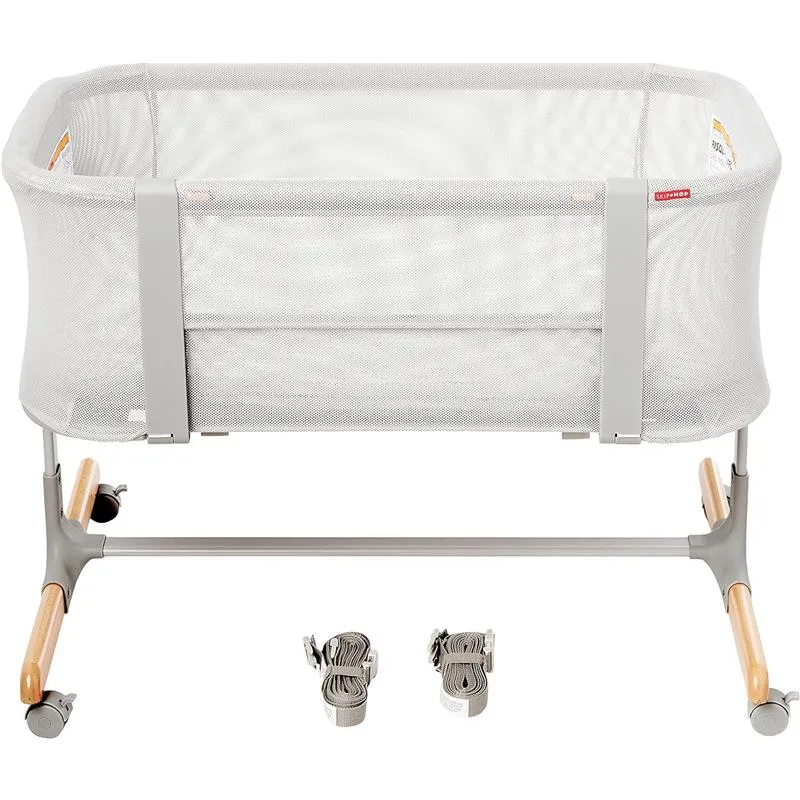 Skip Hop - Baby Bassinet, Cozy Up 2-in-1 Bedside Sleeper & Bassinet, Grey - Image 6
