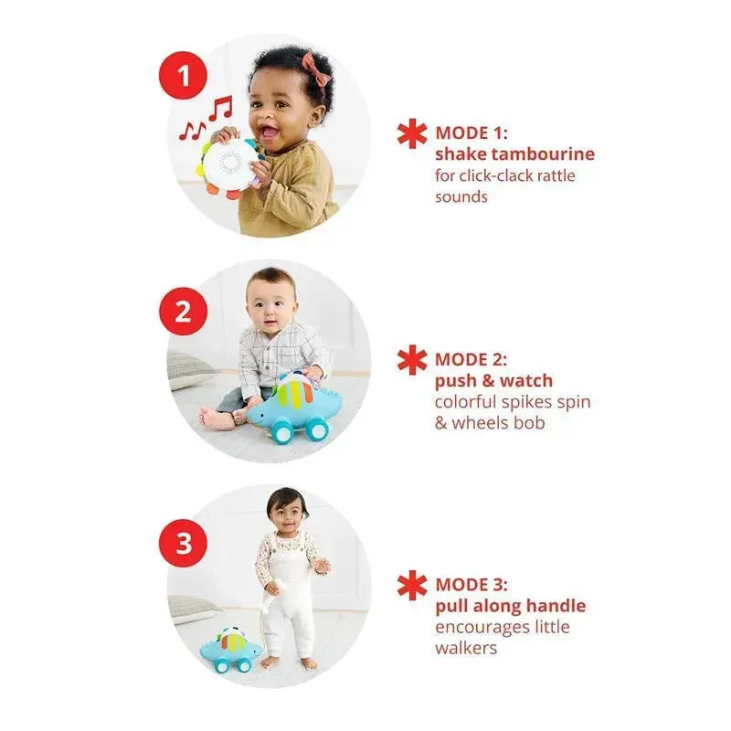 Skip Hop - Dinosaur Pull Along Baby Musical Toy, 3-in-1 - Image 4