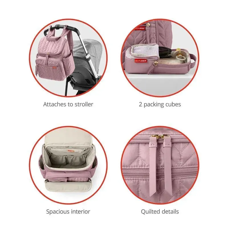 Skip Hop - Forma Diaper Backpack, Mauve Mist - Image 3