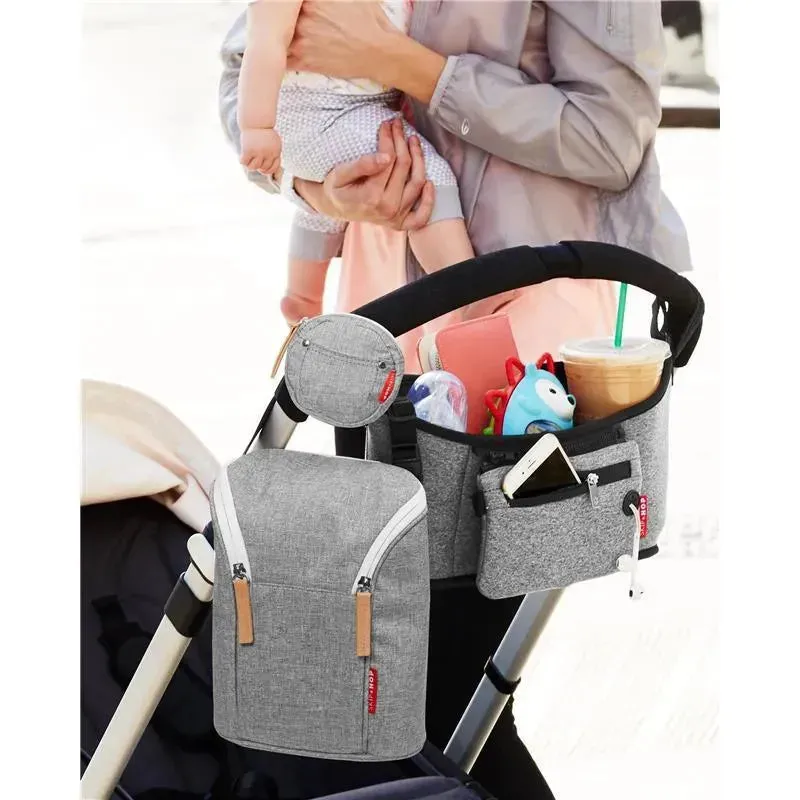 Skip Hop - Grab & Go Double Bottle Bag, Grey Melange - Image 3