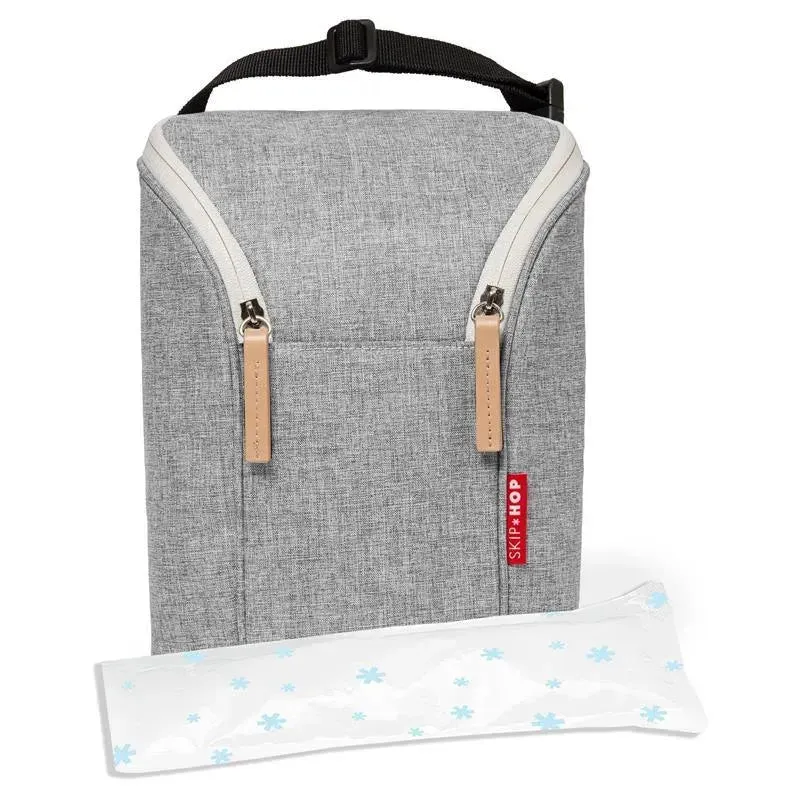 Skip Hop - Grab & Go Double Bottle Bag, Grey Melange - Image 4