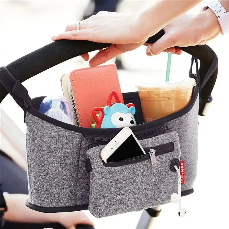 Skip Hop Grab & Go Stroller Organizer, Heather Grey - Image 4