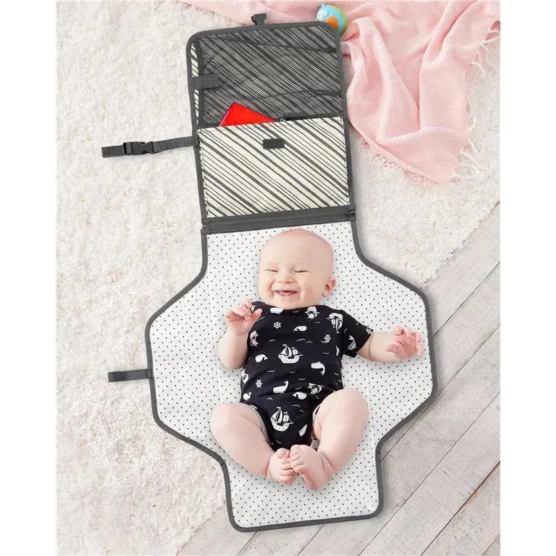 Skip Hop - Portable Baby Changing Pad, Graphite Stripe - Image 3