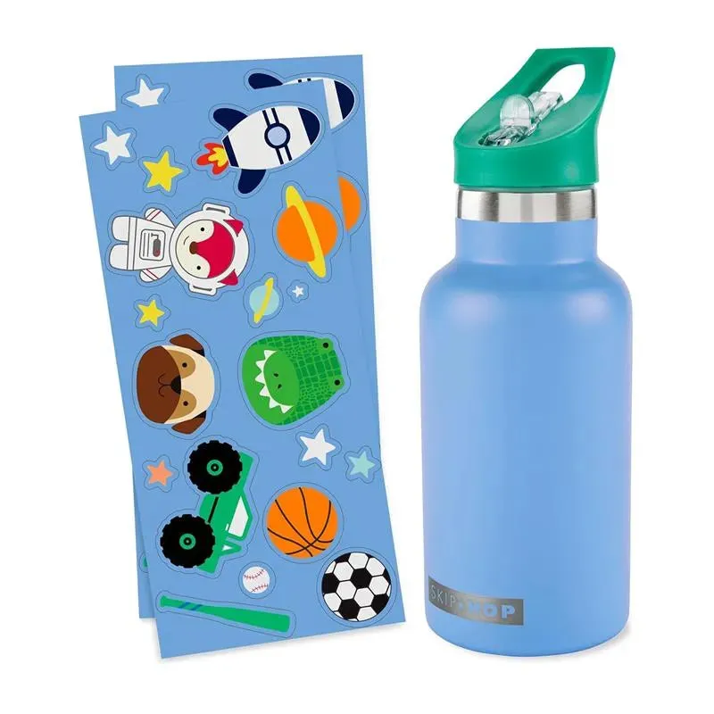 Skip Hop - Zoo Canteen Bottles With Stickers, Blue - Image 2