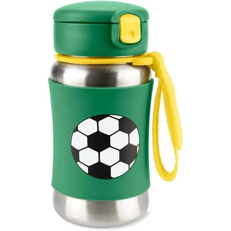 Skip Hop - Sparks Stainless Steel Straw Bottle, Soccer