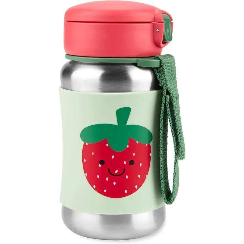 Skip Hop - Sparks Stainless Steel Straw Bottle, Strawberry