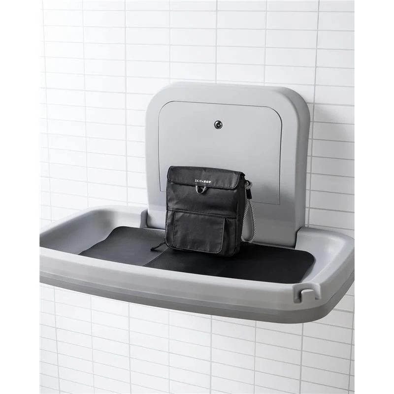 Skip Hop Travel Baby Changing Pad with Easy-Clean Surface, Clean Slate Black - Image 5