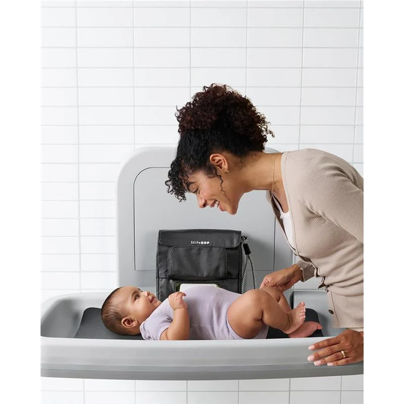Skip Hop Travel Baby Changing Pad with Easy-Clean Surface, Clean Slate Black - Image 7