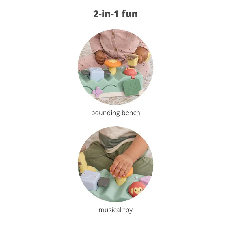 Skip Hop Tummy Time & Seated Play Cause & Effect Developmental Musical Baby Toy with 12 Animal Sounds, Lights, Music and 6 Activities, Geometric Wo - Image 3