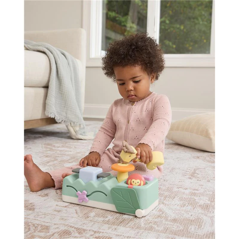 Skip Hop Tummy Time & Seated Play Cause & Effect Developmental Musical Baby Toy with 12 Animal Sounds, Lights, Music and 6 Activities, Geometric Wo - Image 6
