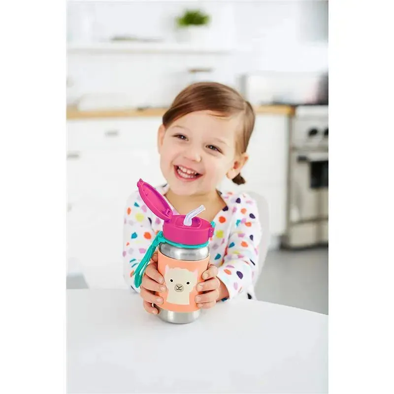 Skip Hop - Zoo Stainless Steel Straw Bottle, Llama - Image 3