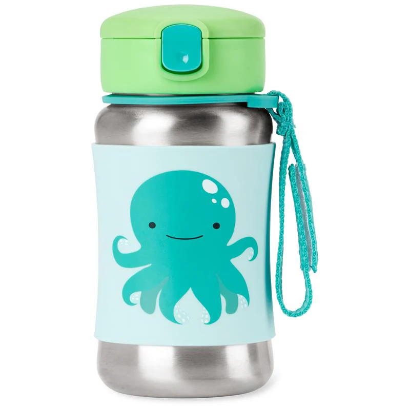 Skip Hop - Zoo Stainless Steel Straw Bottle Octopus