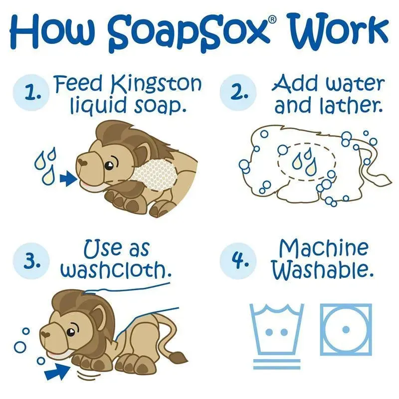 Soap Sox Toy Sponge Kingston The Lion - Image 2