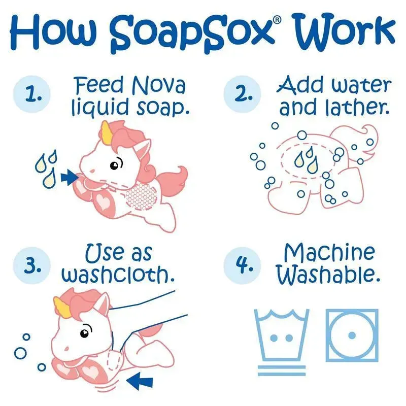 Soap Sox Toy Sponge Nova The Unicorn - Image 2
