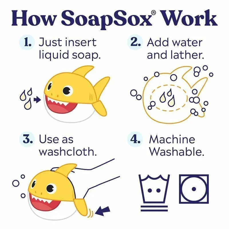 Soapsox Baby Shark - Bath toy - Bath Scrub - Image 5