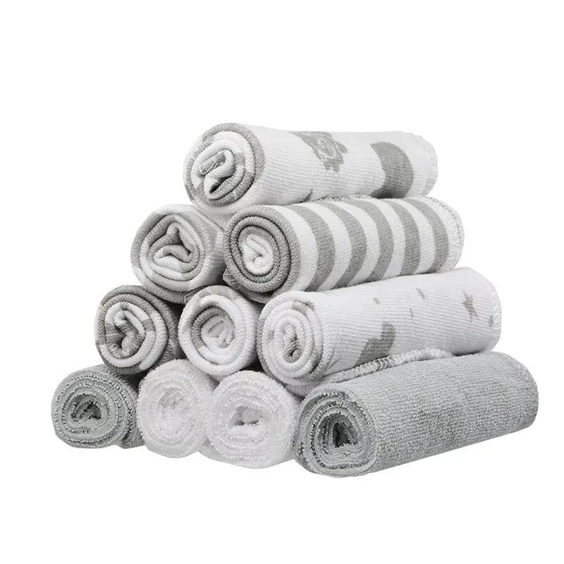 Spasilk 10 Pack Washcloth - Grey Celestial