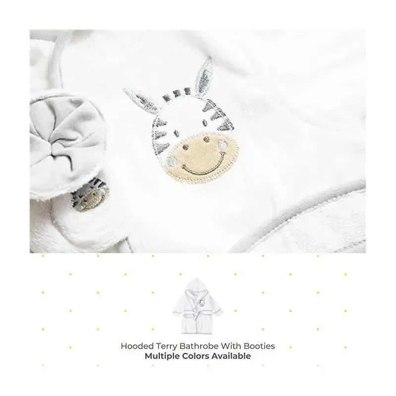 Spasilk - Hooded Terry Bathrobe Zebra with Booties - Image 4