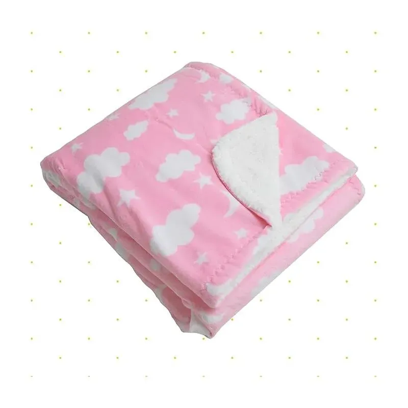 Spasilk - Fleece Velboa Blanket, Pink Celestial - Image 6