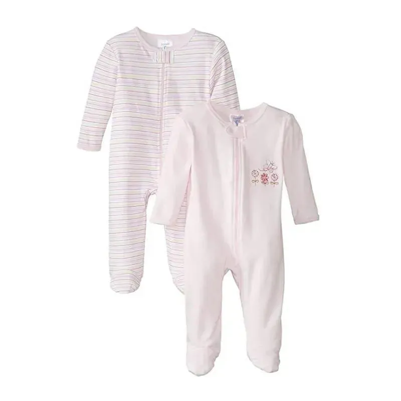 Spasilk Newborn Baby Girl Sleepwear Footies - Image 2