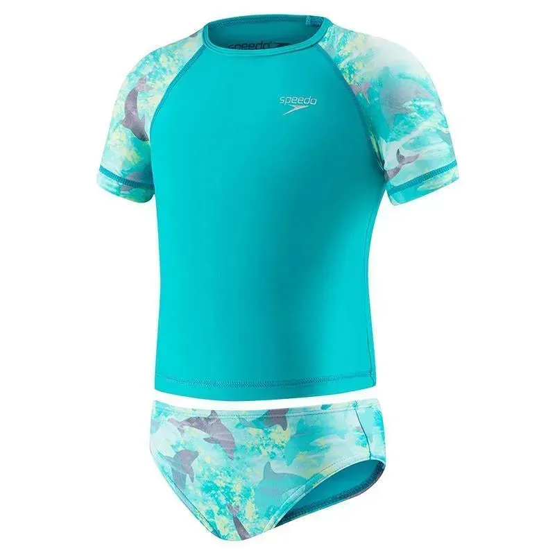 Speedo - Begin to Swim Rashguard 2Pc Set, New Turquoise - Image 4