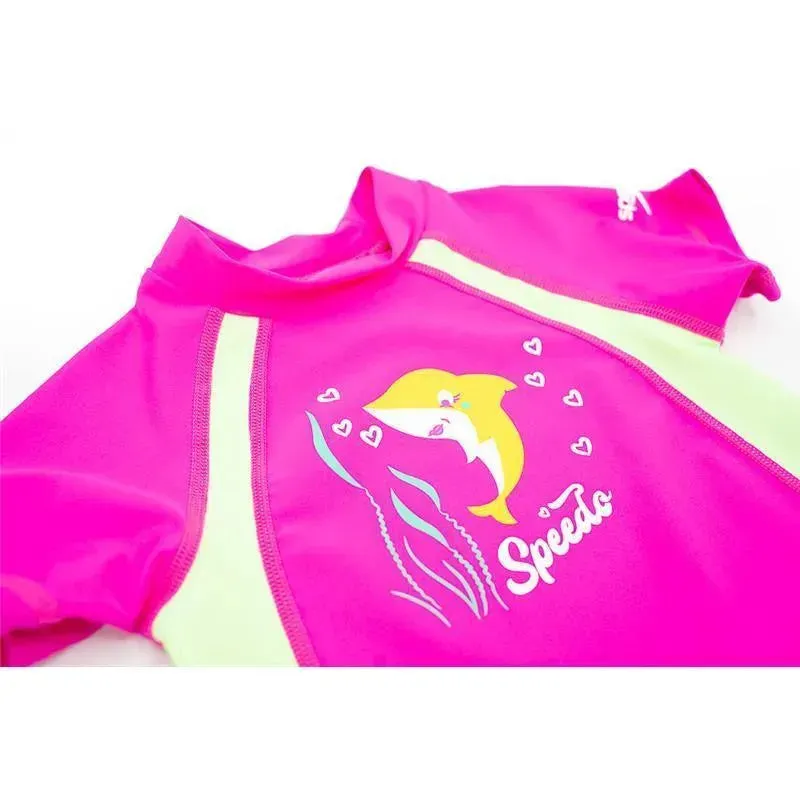 Speedo - Begin To Swim Toddler Unisex Sun Suit, Bright Pink, 2T - Image 4