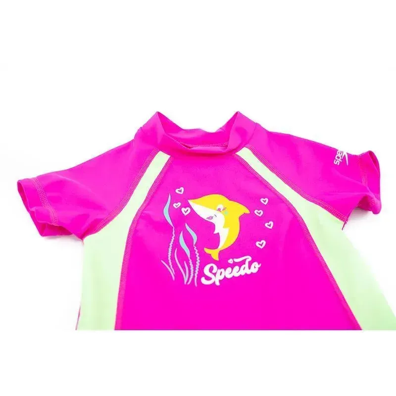 Speedo - Begin To Swim Toddler Unisex Sun Suit, Bright Pink, 2T - Image 9