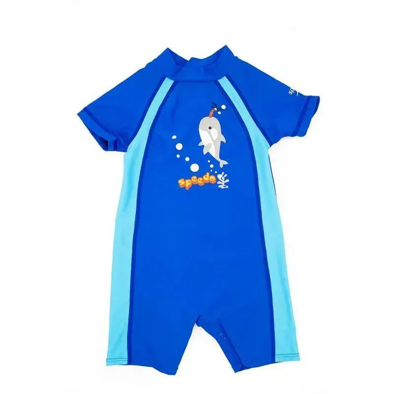 Speedo Kids One Piece Swimsuit 50+ Spf Protection,Blue - Image 8