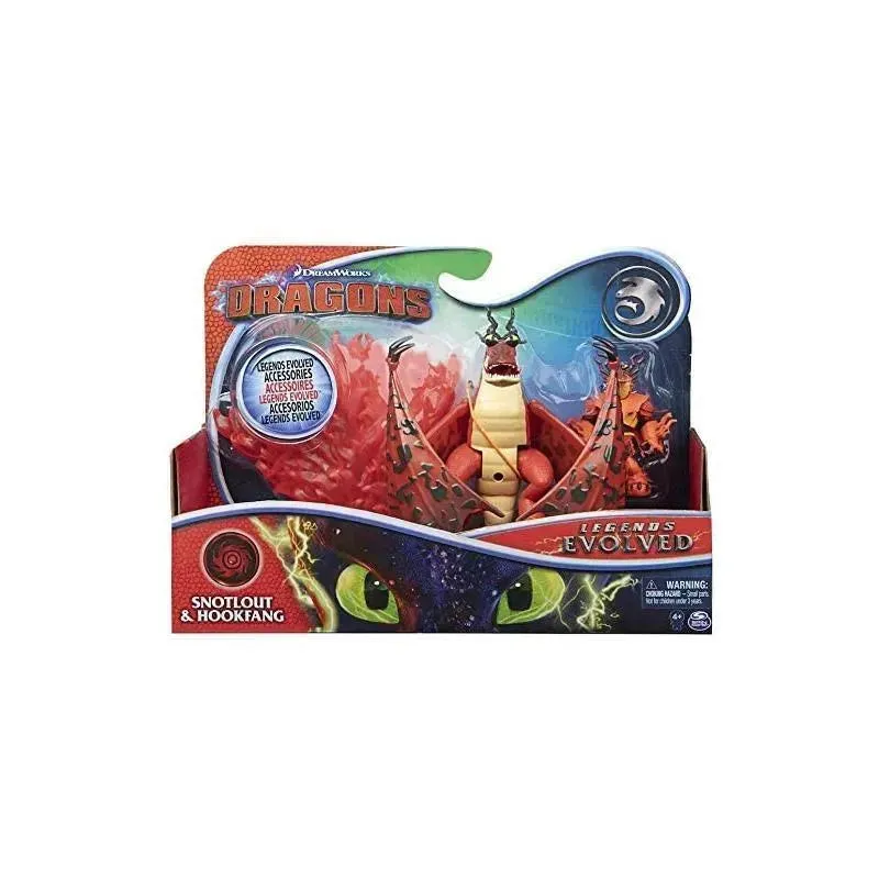 Spin Master - Dreamworks Dragons Legends Evolved, Snotlout And Hookfang, Dragon With Viking