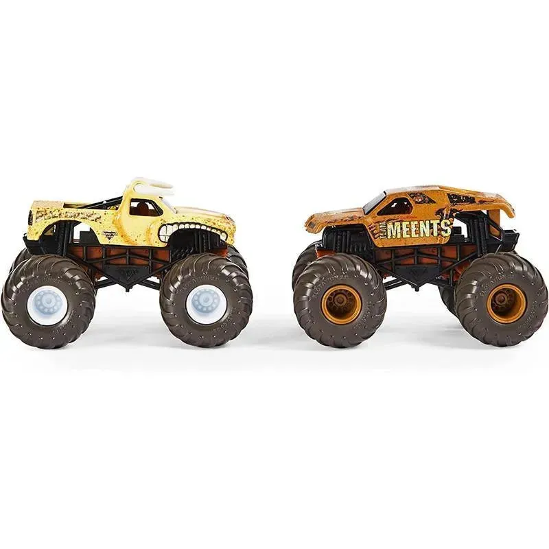 Spin Master Monster Jam, Color-Changing Die-Cast Monster Trucks 2-Pack, 1:64 Scale Bulldozer vs. Team Meents (Styles May Vary) - Image 3