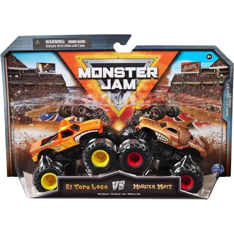 Spin Master - Monster Jam, Official El Toro Loco Vs. Monster Mutt Die-Cast Monster Trucks, Ages 3+