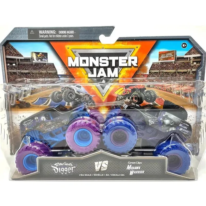 Spin Master - Monster Jam Son Uva Digger Vs. Mohawk Warrior Die-Cast Monster Trucks - Image 2