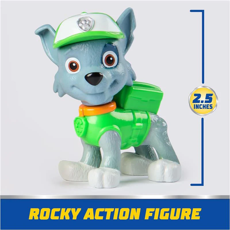 Spin Master - Paw Patrol Toy Car with Collectible Action Figure, Sustainably Minded, Rocky - Image 2