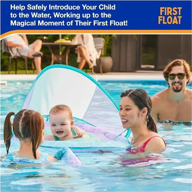 Spin Master - Swimways Baby Spring Pool Float, UPF Protection, Kids 9-24 Months, Mermaid - Image 2