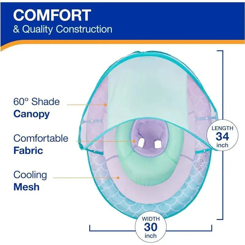 Spin Master - Swimways Baby Spring Pool Float, UPF Protection, Kids 9-24 Months, Mermaid - Image 3