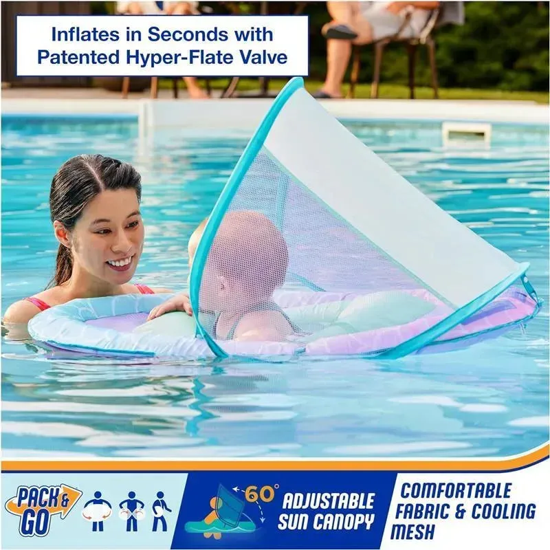 Spin Master - Swimways Baby Spring Pool Float, UPF Protection, Kids 9-24 Months, Mermaid - Image 6