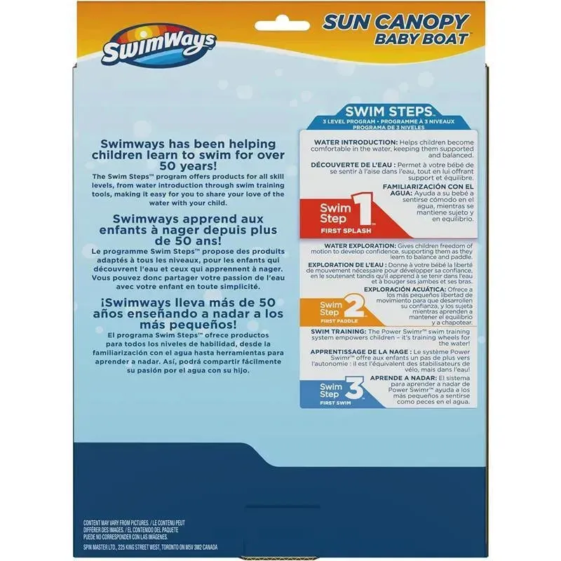 Spin Master - Swimways Sun Canopy Baby Boat, Toys for Kids Aged 9-24 Months, Whale - Image 11