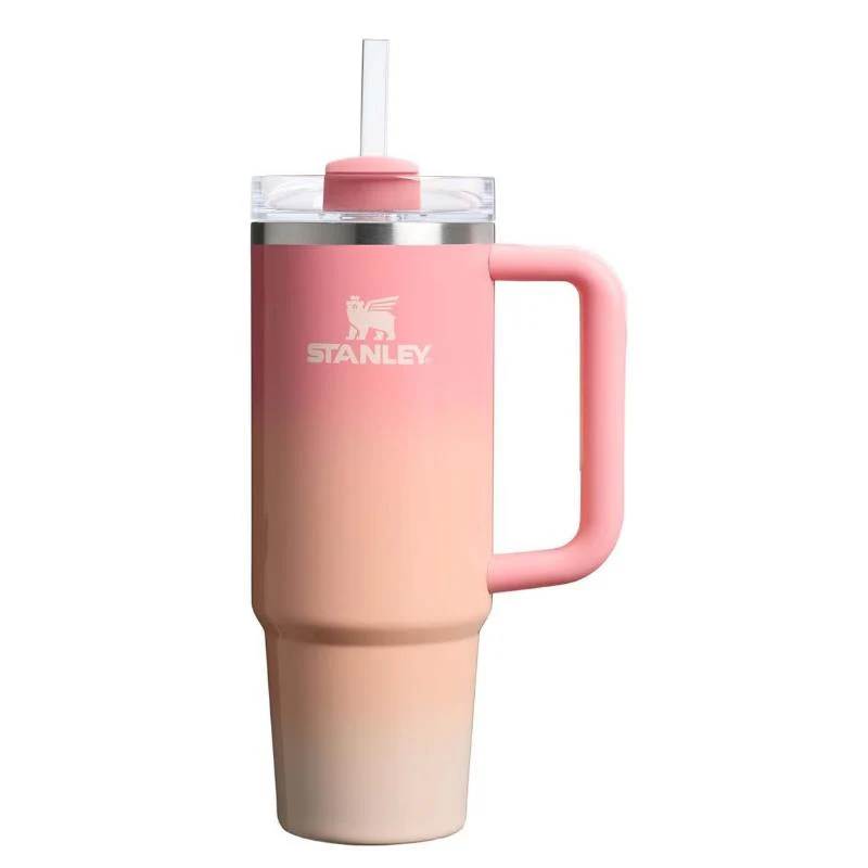 Stanley - 30 Oz Quencher H2.0 FlowState Tumbler, Pink Mesa Sunset