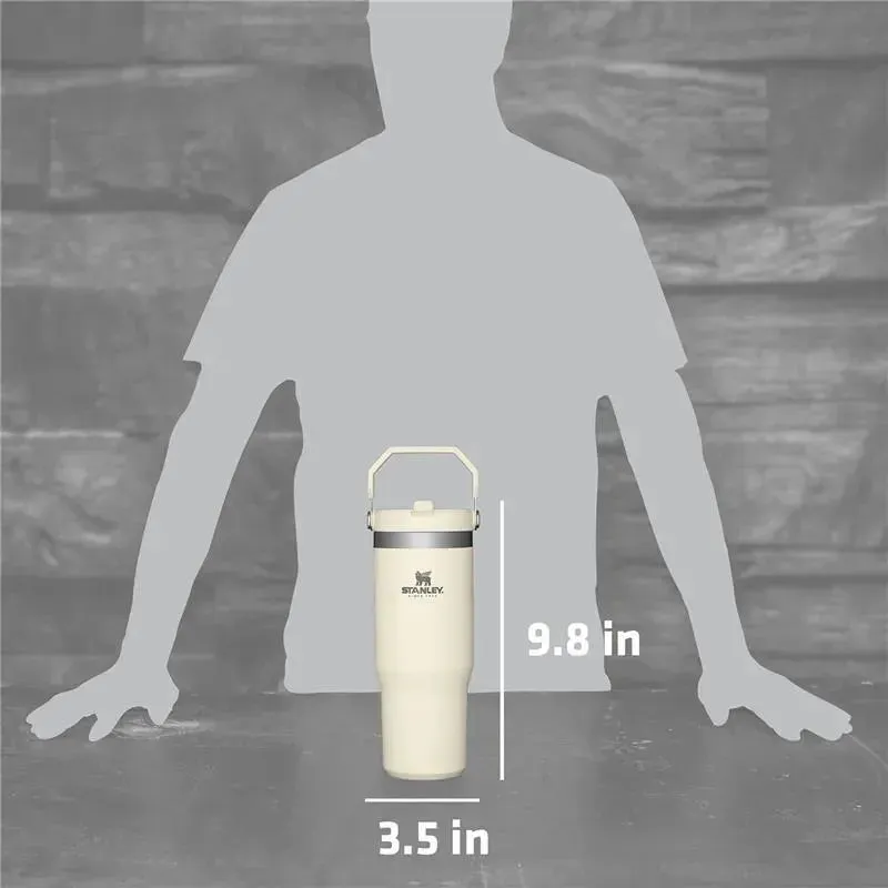 Stanley - 30Oz IceFlow Stainless Steel Tumbler with Straw, Cream - Image 4