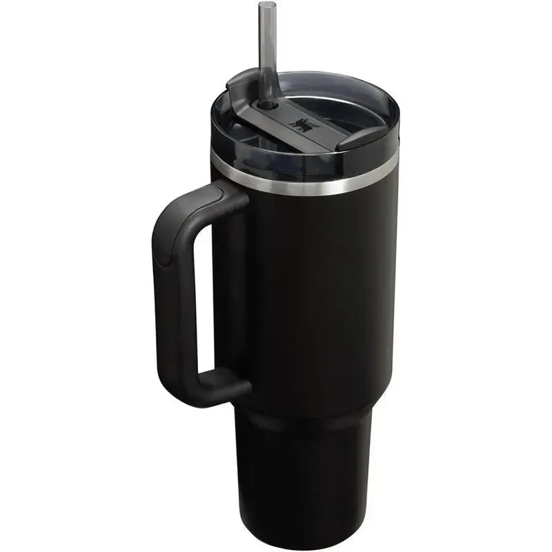 Stanley - 40Oz Quencher H2.0 FlowState Stainless Steel Vacuum Insulated Tumbler, Black - Image 3