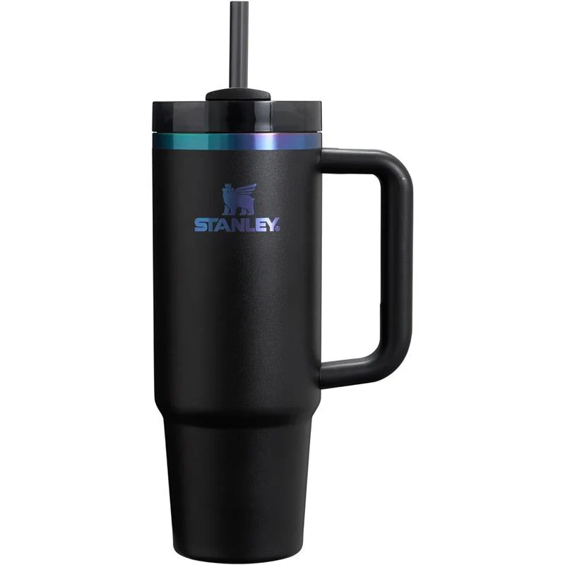 STANLEY - Quencher H2.0 Tumbler with Handle and Straw 30 Oz, Black Chrome