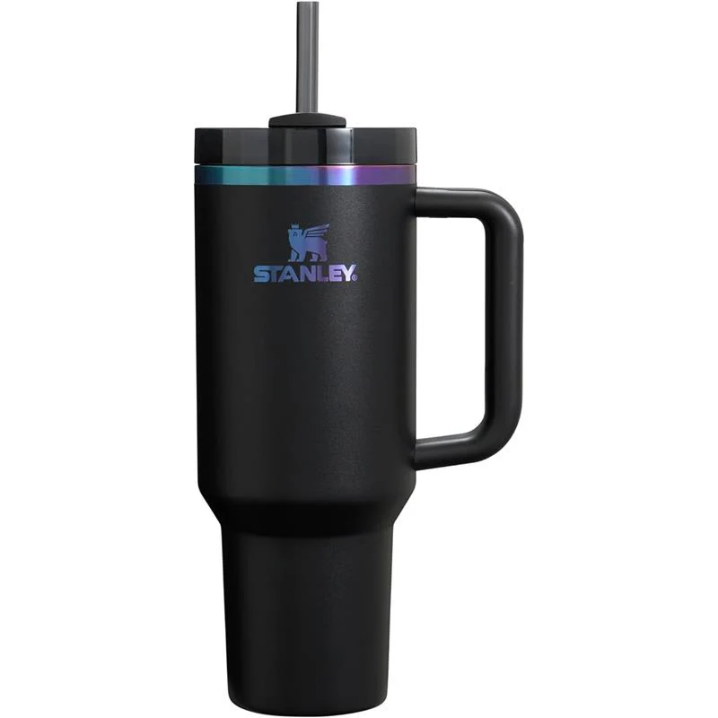STANLEY - Quencher H2.0 Tumbler with Handle and Straw 40 Oz, Black Chrome
