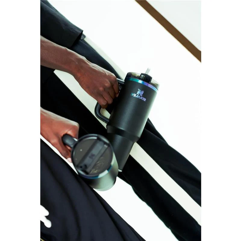 STANLEY - Quencher H2.0 Tumbler with Handle and Straw 40 Oz, Black Chrome - Image 5