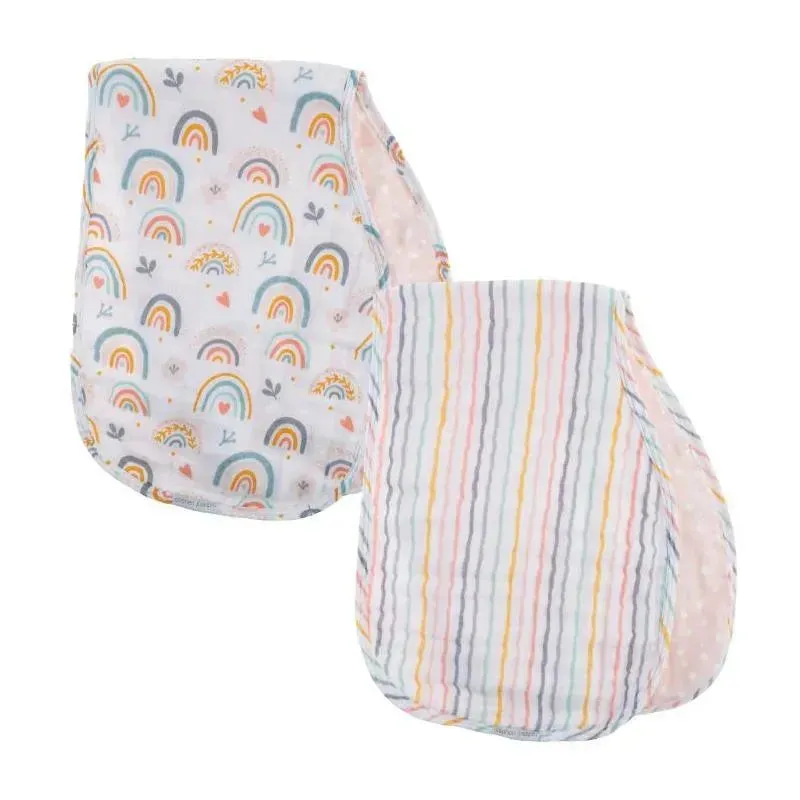 Stephen Joseph - 2Pk Muslin Burp Cloth, Rainbow