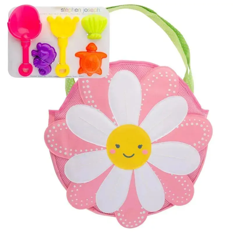 Stephen Joseph - Beach Totes & Sand Toy Play Set, Flower