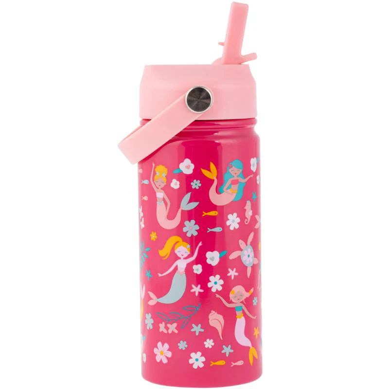 Stephen Joseph - Insulated Stainless Steel Bottle With Handle Mermaid